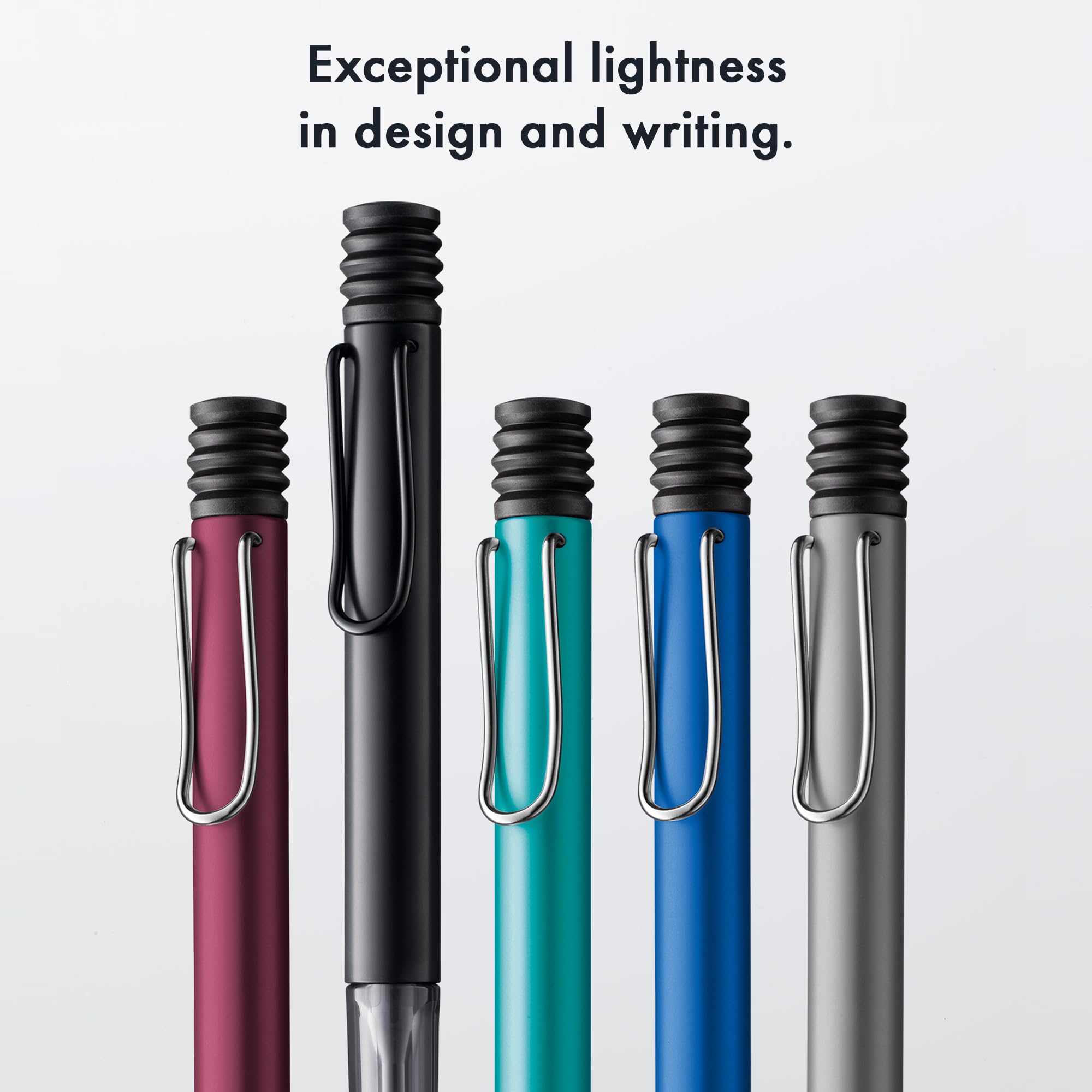 Lamy AL-star black - Ballpoint Pen with transparent, ergonomic grip & line width M - lightweight aluminium body - including large capacity refill M 16 in black - Image 6