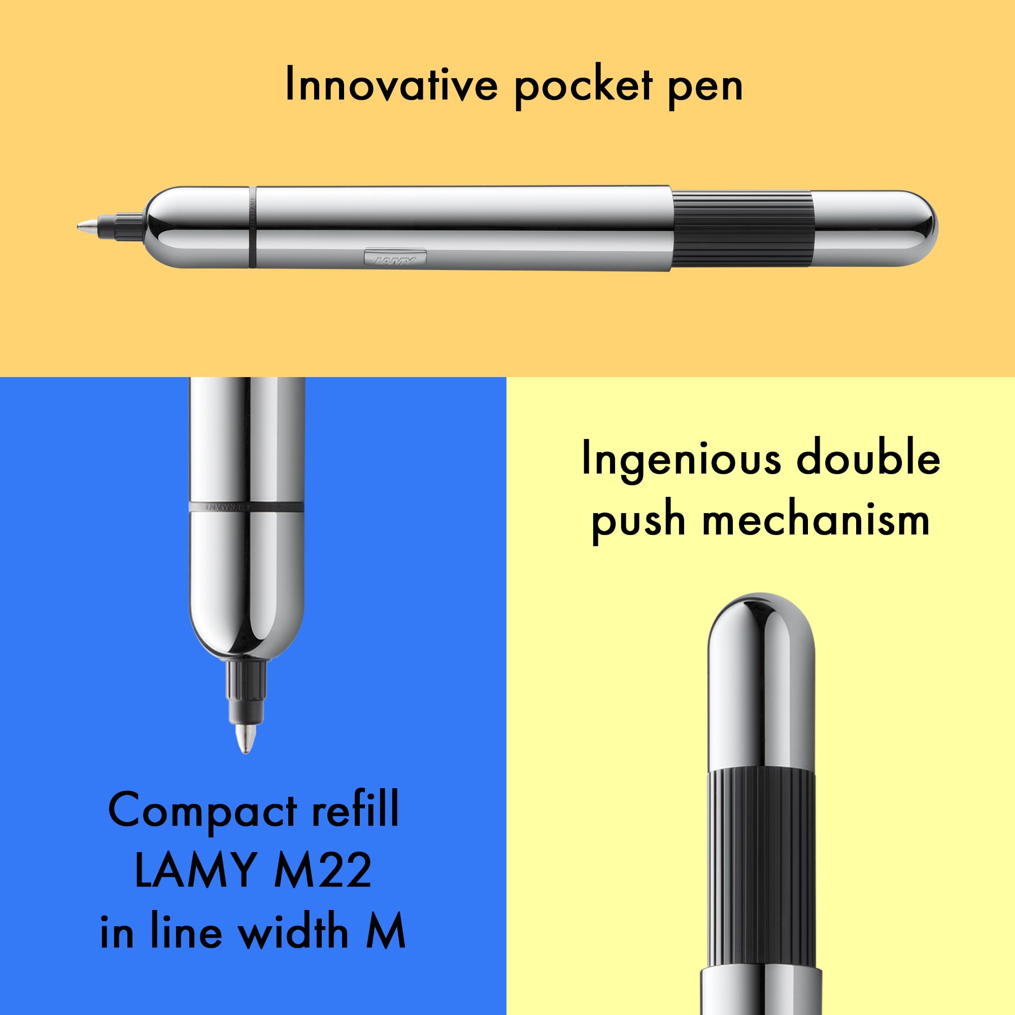 Lamy Pico Ballpoint Pen, Chrome (L289) - Image 6