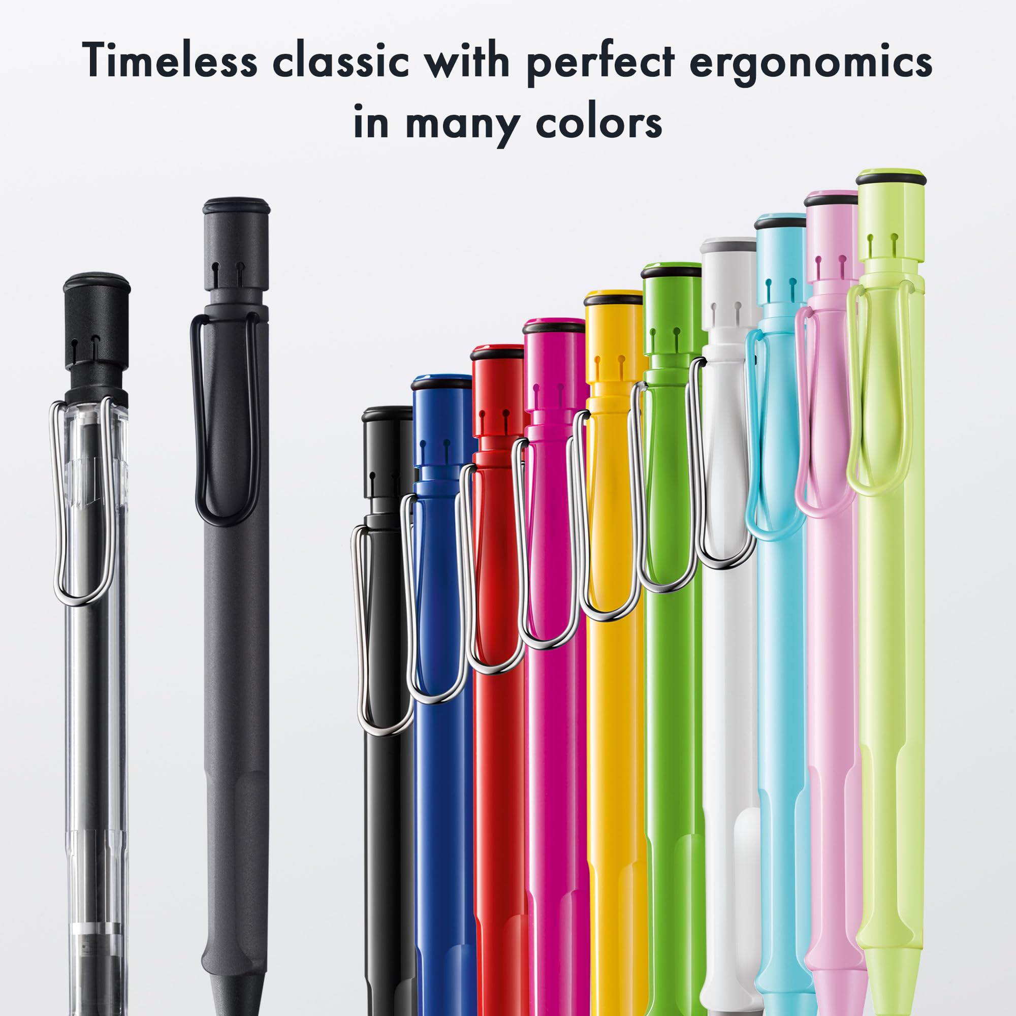 LAMY safari red - Mechanical Pencil with ergonomic grip & body made of robust ASA plastic - ideal for drawing & writing - including LAMY M 41 fine line refill 0.5 mm & eraser tip - Image 6