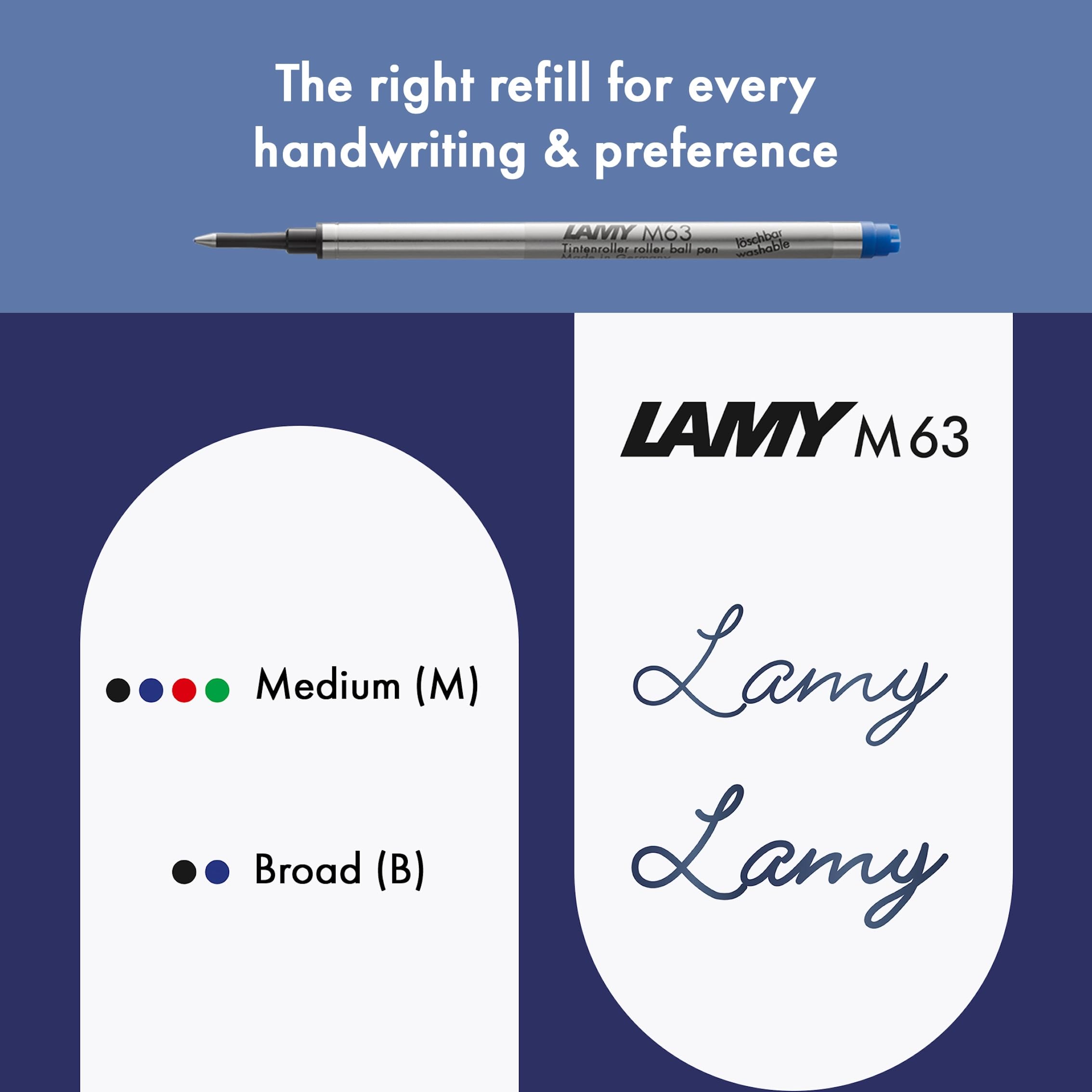 Lamy safari vista - Rollerball Pen with ergonomic grip & line width M - for pleasant long writing - made of robust ASA plastic - including rollerball refill M 63 in blue - Image 5