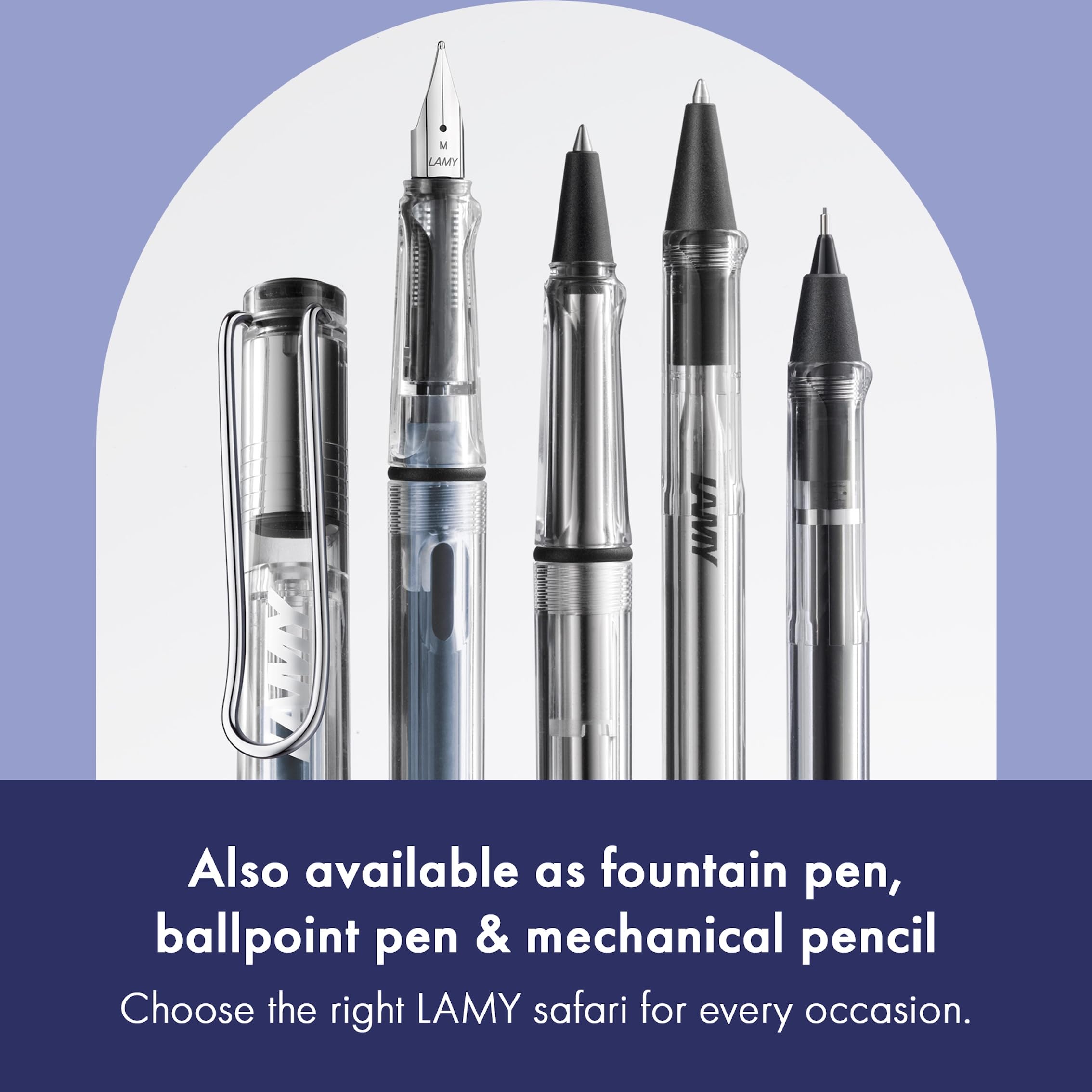 Lamy safari vista - Rollerball Pen with ergonomic grip & line width M - for pleasant long writing - made of robust ASA plastic - including rollerball refill M 63 in blue - Image 6