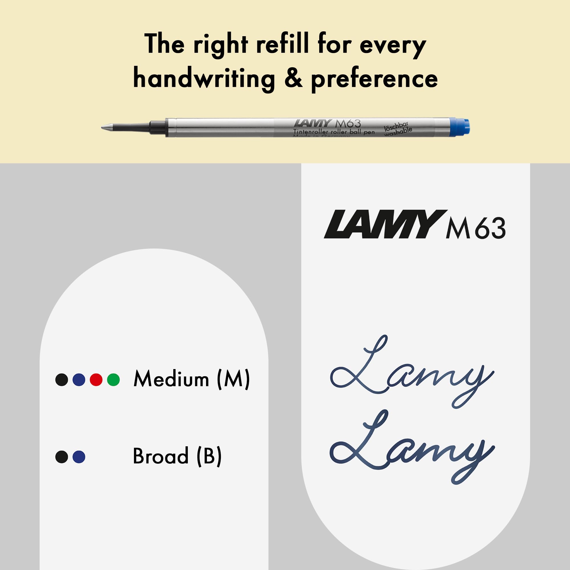 Lamy studio black - rollerball pen in elegant metal barrel - with propeller-shaped clip & in line width M M 63 rollerball refill in black - Image 4